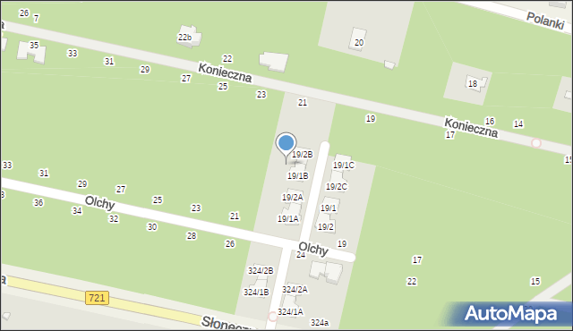 Magdalenka, Olchy, 19b, mapa Magdalenka