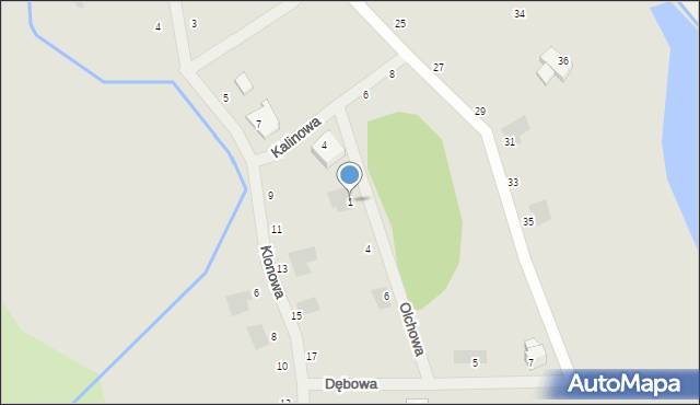Międzychód, Olchowa, 2, mapa Międzychód