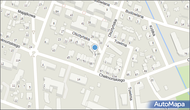 Mińsk Mazowiecki, Olsztyńska, 3, mapa Mińsk Mazowiecki