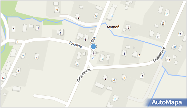 Mymoń, Olza, 4, mapa Mymoń