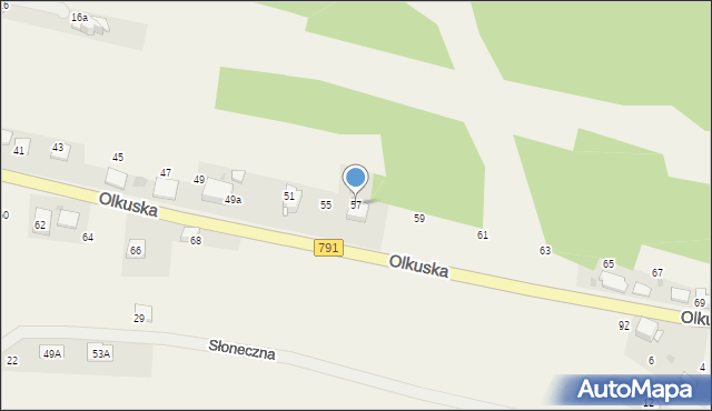 Myślachowice, Olkuska, 57, mapa Myślachowice