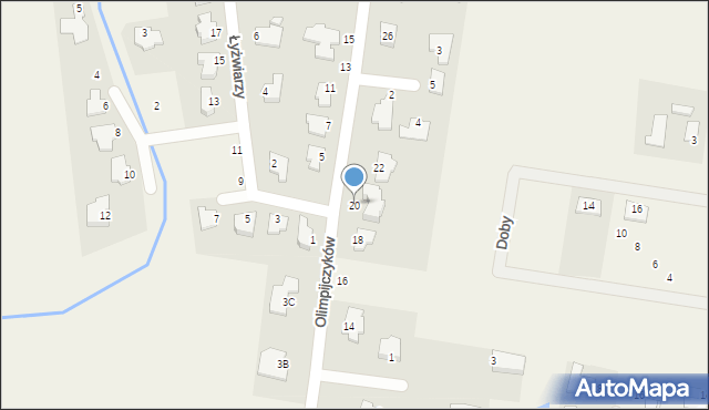 Niemcz, Olimpijczyków, 20, mapa Niemcz