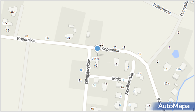 Niemcz, Olimpijczyków, 68, mapa Niemcz