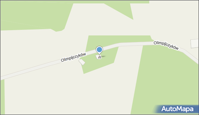 Niwki, Olimpijczyków, 49, mapa Niwki