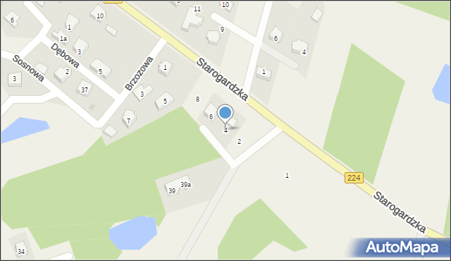 Nowa Karczma, Olszowa, 4, mapa Nowa Karczma