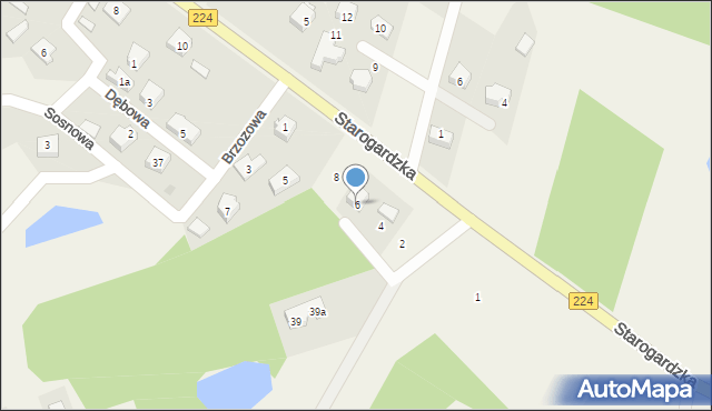 Nowa Karczma, Olszowa, 6, mapa Nowa Karczma