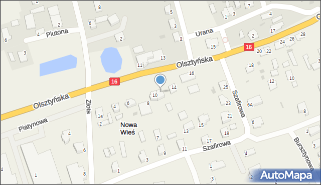 Nowa Wieś, Olsztyńska, 12, mapa Nowa Wieś