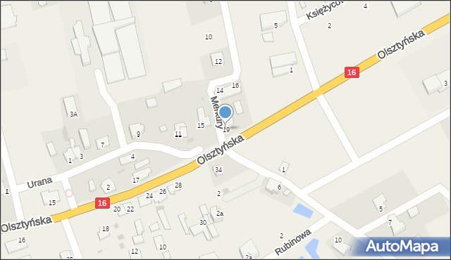 Nowa Wieś, Olsztyńska, 19, mapa Nowa Wieś