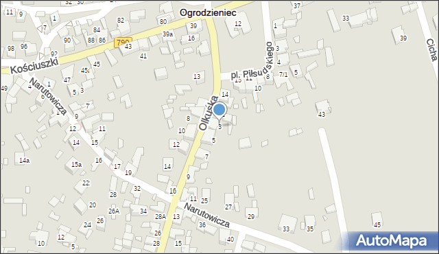 Ogrodzieniec, Olkuska, 3, mapa Ogrodzieniec