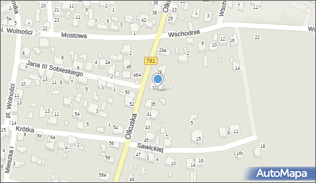 Ogrodzieniec, Olkuska, 33, mapa Ogrodzieniec