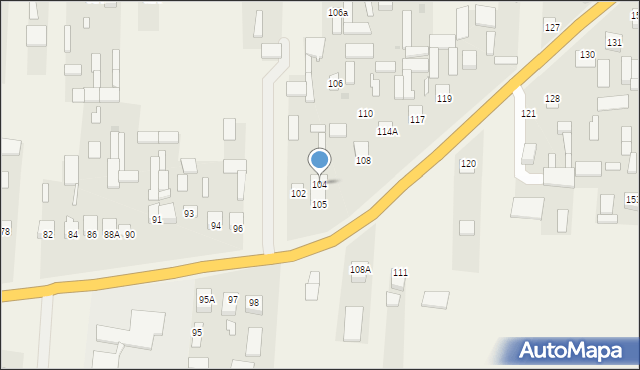 Olbięcin, Olbięcin, 104, mapa Olbięcin