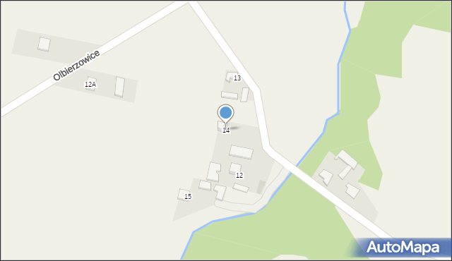 Olbierzowice, Olbierzowice, 14, mapa Olbierzowice