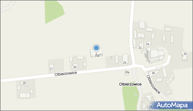 Olbierzowice, Olbierzowice, 30a, mapa Olbierzowice