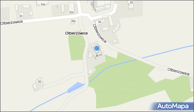 Olbierzowice, Olbierzowice, 38, mapa Olbierzowice