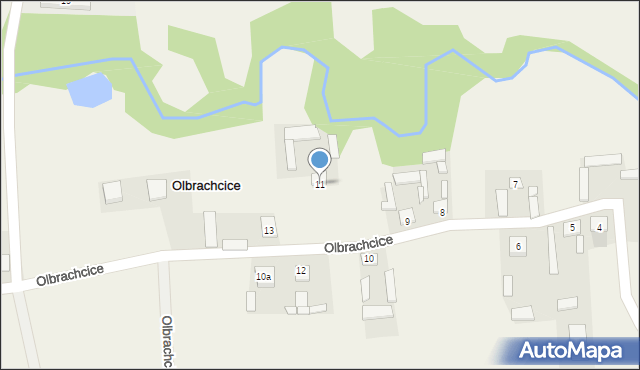 Olbrachcice, Olbrachcice, 11, mapa Olbrachcice