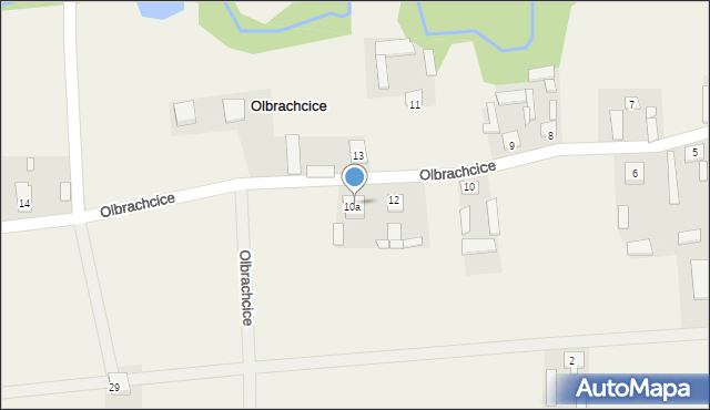 Olbrachcice, Olbrachcice, 12A, mapa Olbrachcice