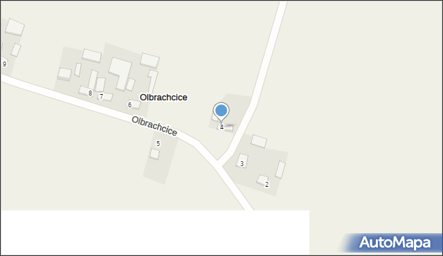 Olbrachcice, Olbrachcice, 4, mapa Olbrachcice