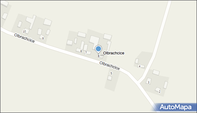 Olbrachcice, Olbrachcice, 6, mapa Olbrachcice