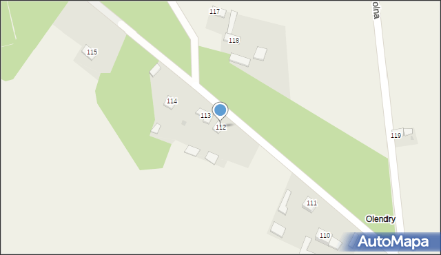 Olbrachcice, Olbrachcice, 112, mapa Olbrachcice