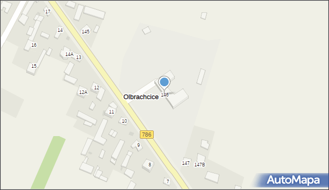 Olbrachcice, Olbrachcice, 146, mapa Olbrachcice