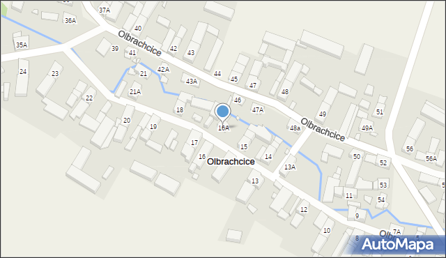 Olbrachcice, Olbrachcice, 16A, mapa Olbrachcice