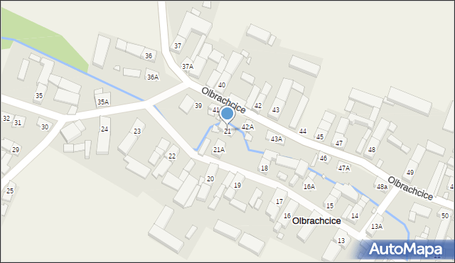 Olbrachcice, Olbrachcice, 21, mapa Olbrachcice