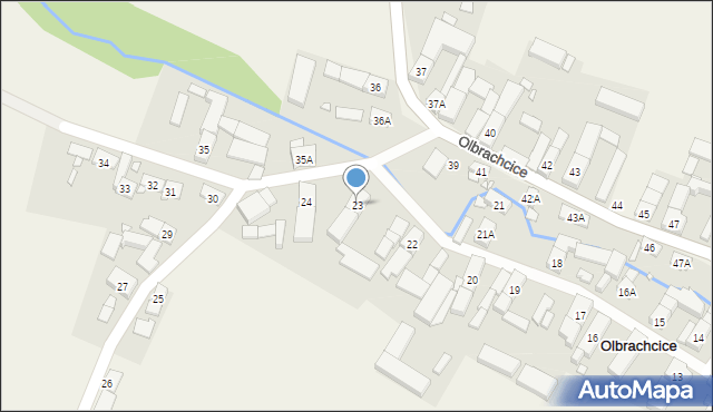 Olbrachcice, Olbrachcice, 23, mapa Olbrachcice