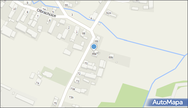 Olbrachcice, Olbrachcice, 69a, mapa Olbrachcice