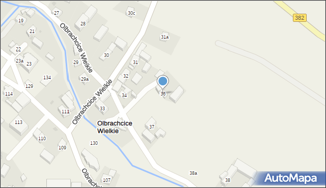 Olbrachcice Wielkie, Olbrachcice Wielkie, 36, mapa Olbrachcice Wielkie