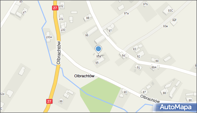 Olbrachtów, Olbrachtów, 95a, mapa Olbrachtów