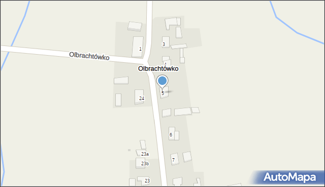 Olbrachtówko, Olbrachtówko, 5, mapa Olbrachtówko