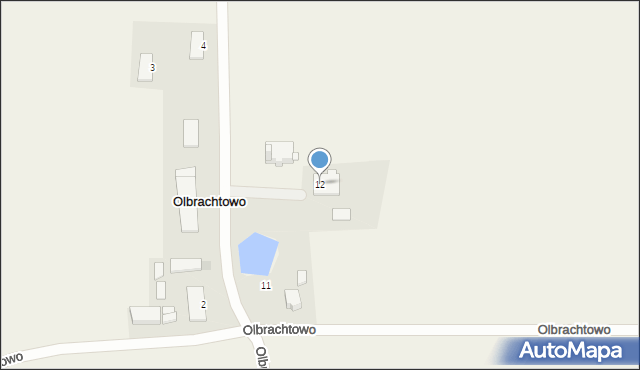 Olbrachtowo, Olbrachtowo, 12, mapa Olbrachtowo