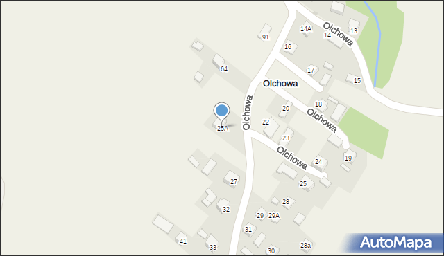 Olchowa, Olchowa, 27A, mapa Olchowa