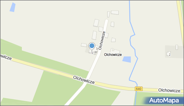 Olchowicze, Olchowicze, 1, mapa Olchowicze