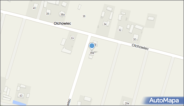 Olchowiec, Olchowiec, 39a, mapa Olchowiec