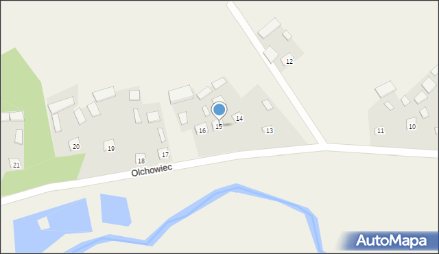 Olchowiec, Olchowiec, 15, mapa Olchowiec