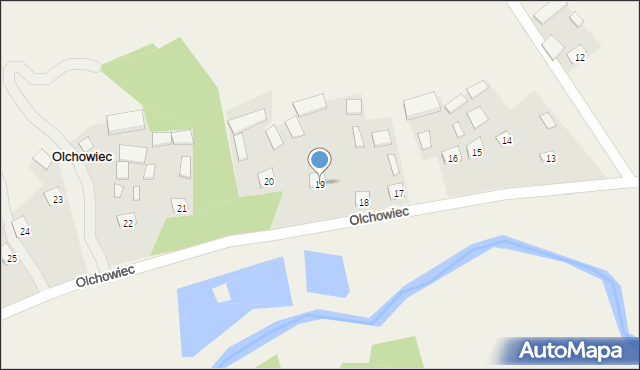 Olchowiec, Olchowiec, 19, mapa Olchowiec