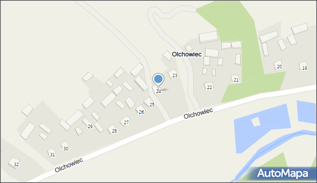 Olchowiec, Olchowiec, 24, mapa Olchowiec