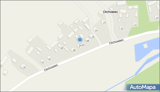 Olchowiec, Olchowiec, 27, mapa Olchowiec