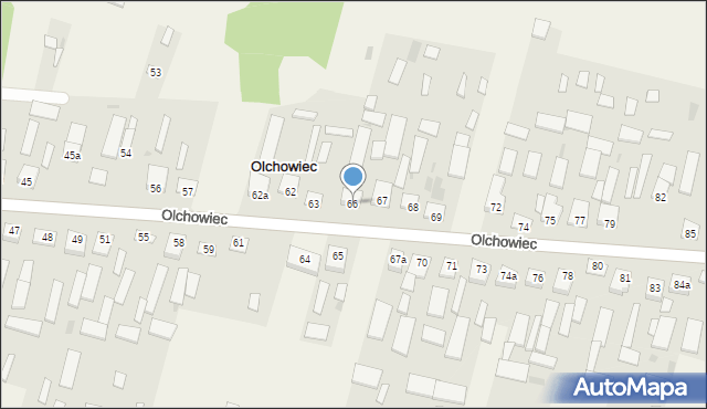 Olchowiec, Olchowiec, 66, mapa Olchowiec