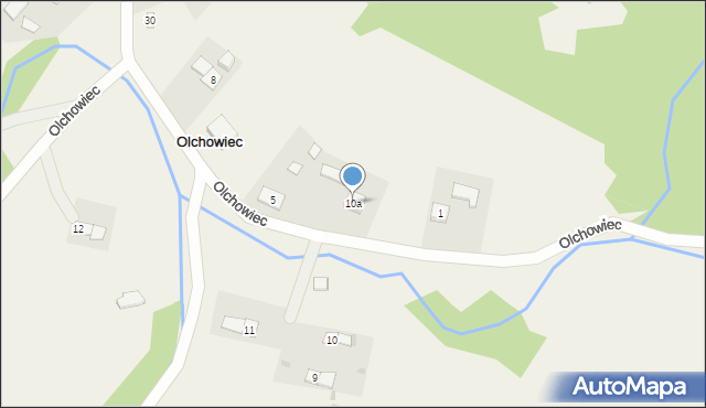 Olchowiec, Olchowiec, 10a, mapa Olchowiec