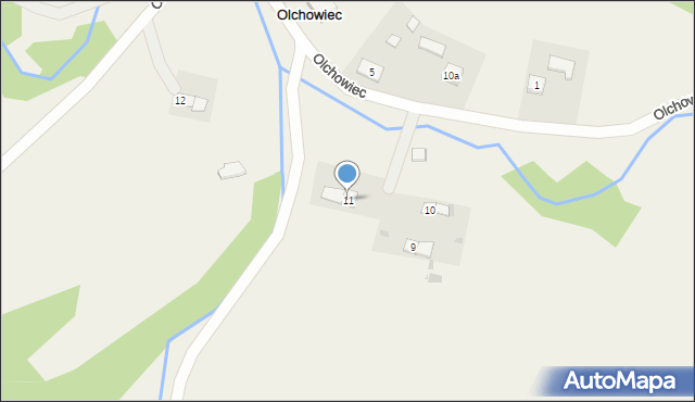 Olchowiec, Olchowiec, 11, mapa Olchowiec