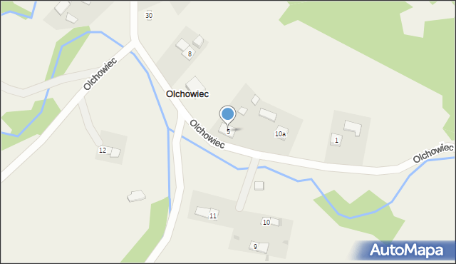 Olchowiec, Olchowiec, 5, mapa Olchowiec