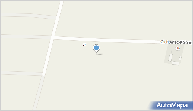 Olchowiec-Kolonia, Olchowiec-Kolonia, 17, mapa Olchowiec-Kolonia