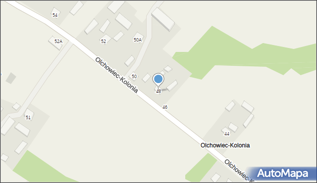 Olchowiec-Kolonia, Olchowiec-Kolonia, 48, mapa Olchowiec-Kolonia