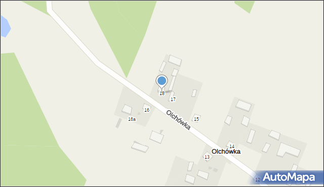 Olchówka, Olchówka, 18, mapa Olchówka