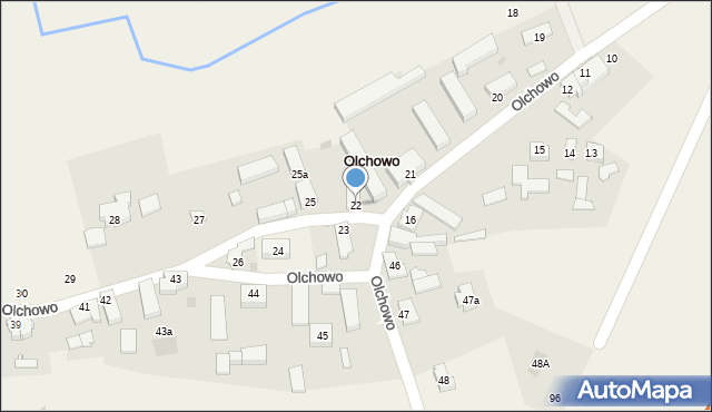 Olchowo, Olchowo, 22, mapa Olchowo