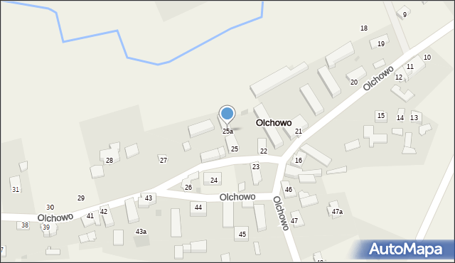 Olchowo, Olchowo, 25a, mapa Olchowo