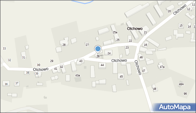 Olchowo, Olchowo, 26, mapa Olchowo