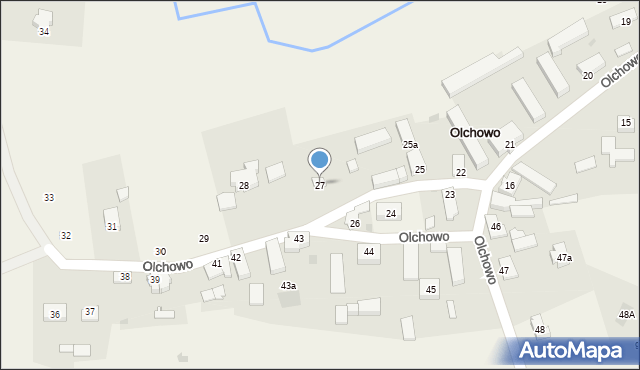 Olchowo, Olchowo, 27, mapa Olchowo